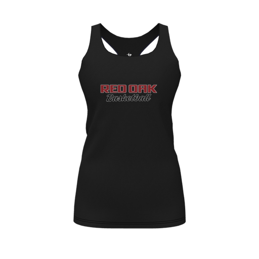 [CUS-DFW-RCBK-PER-BLK-FYS-LOGO2] Racerback Tank Top (Female Youth S, Black, Logo 2)