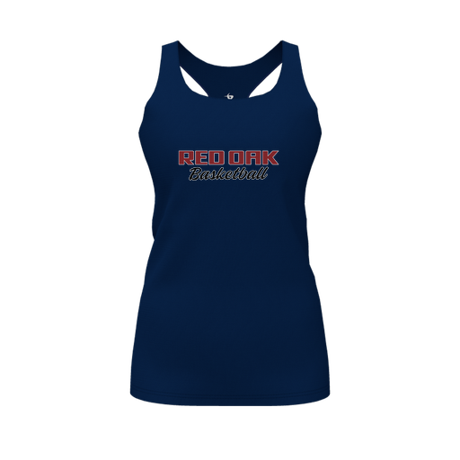 [CUS-DFW-RCBK-PER-NVY-FYS-LOGO2] Racerback Tank Top (Female Youth S, Navy, Logo 2)