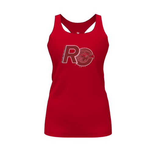 [CUS-DFW-RCBK-PER-RED-FYS-LOGO1] Racerback Tank Top (Female Youth S, Red, Logo 1)