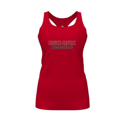 [CUS-DFW-RCBK-PER-RED-FYS-LOGO2] Racerback Tank Top (Female Youth S, Red, Logo 2)