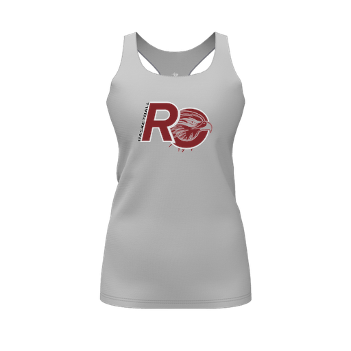 [CUS-DFW-RCBK-PER-GRY-FYS-LOGO1] Racerback Tank Top (Female Youth S, Gray, Logo 1)