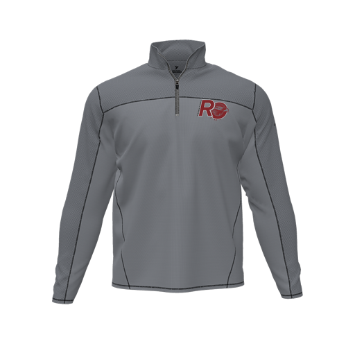 [CUS-DFW-QTRZ-PER-LSL-GRY-AS-LOGO1] Quarter Zip Pullover (Adult S, Gray, Logo 1)