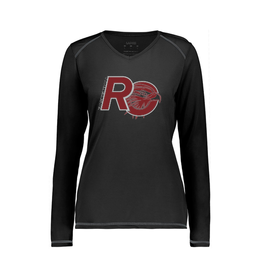 [6847.080.XS-LOGO1] Women's SoftTouch Long Sleeve (Female Adult XS, Black, Logo 1)