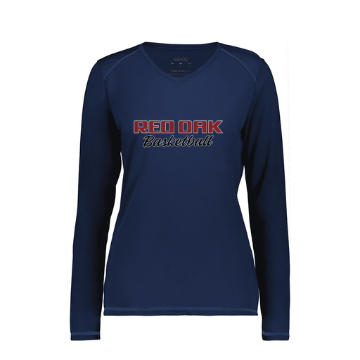 [6847.065.XS-LOGO2] Women's SoftTouch Long Sleeve (Female Adult XS, Navy, Logo 2)