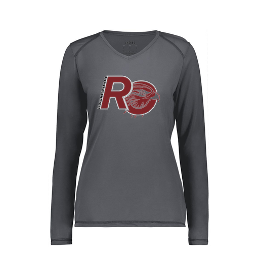 [6847.98D.XS-LOGO1] Women's SoftTouch Long Sleeve (Female Adult XS, Gray, Logo 1)