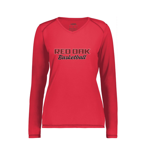 [6847.083.XS-LOGO2] Women's SoftTouch Long Sleeve (Female Adult XS, Red, Logo 2)