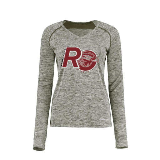 [222770.K94.XS-LOGO1] Ladies Electric Long Sleeve Shirt (Female Adult XS, Gray, Logo 1)