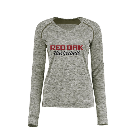 [222770.K94.XS-LOGO2] Ladies Electric Long Sleeve Shirt (Female Adult XS, Gray, Logo 2)