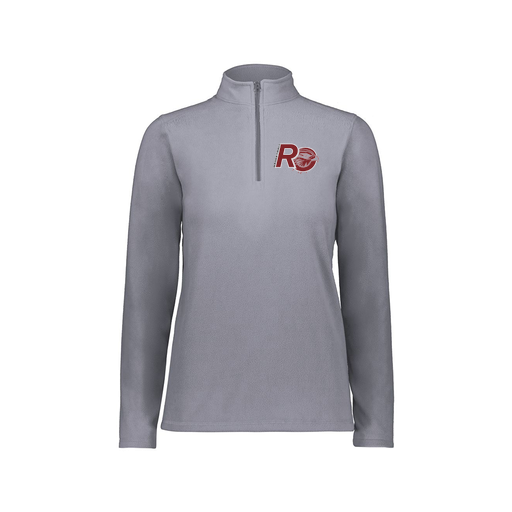 [6864.059.XS-LOGO1] Ladies MicroFleece 1/4 Zip Pullover (Female Adult XS, Gray, Logo 1)