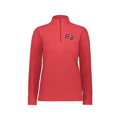 [6864.083.XS-LOGO1] Ladies MicroFleece 1/4 Zip Pullover (Female Adult XS, Red, Logo 1)