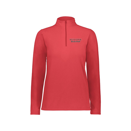 [6864.083.XS-LOGO2] Ladies MicroFleece 1/4 Zip Pullover (Female Adult XS, Red, Logo 2)