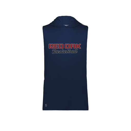 [222590.065.XS-LOGO2] Men's CoolDry Sleeveless Hoodie (Adult XS, Navy, Logo 2)