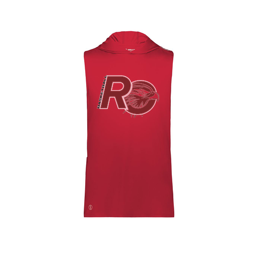 [222590.083.XS-LOGO1] Men's CoolDry Sleeveless Hoodie (Adult XS, Red, Logo 1)