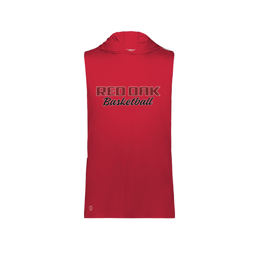 [222590.083.XS-LOGO2] Men's CoolDry Sleeveless Hoodie (Adult XS, Red, Logo 2)