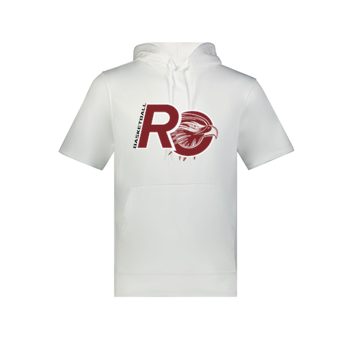 [6871.005.S-LOGO1] Men's Dri Fit Short Sleeve Hoodie (Adult S, White, Logo 1)