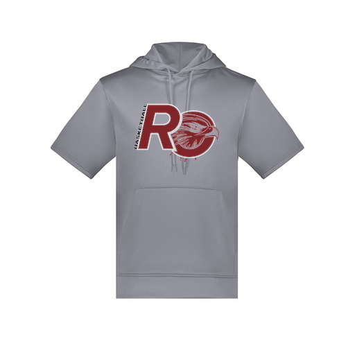 [6871.059.S-LOGO1] Men's Dri Fit Short Sleeve Hoodie (Adult S, Gray, Logo 1)