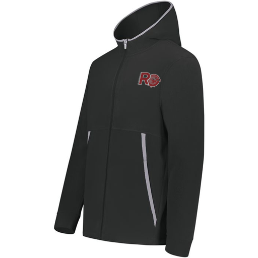 [6858.080.XS-LOGO1] Men's Chill Full Zip Fleece (Adult XS, Black, Logo 1)