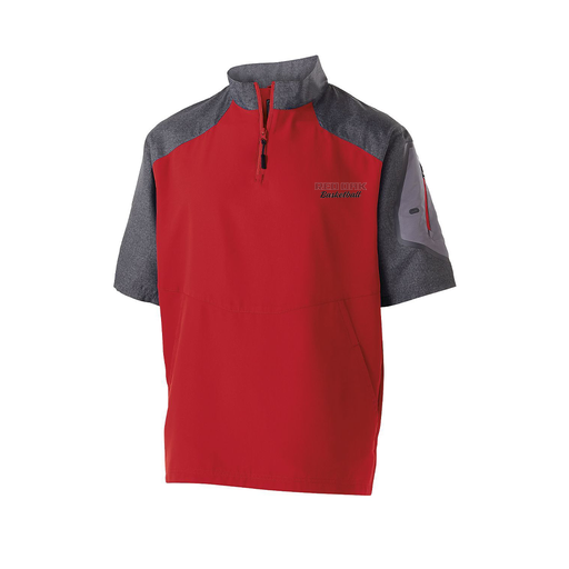 [229545.H01.XS-LOGO2] Men's Raider SS Pullover (Adult XS, Red, Logo 2)