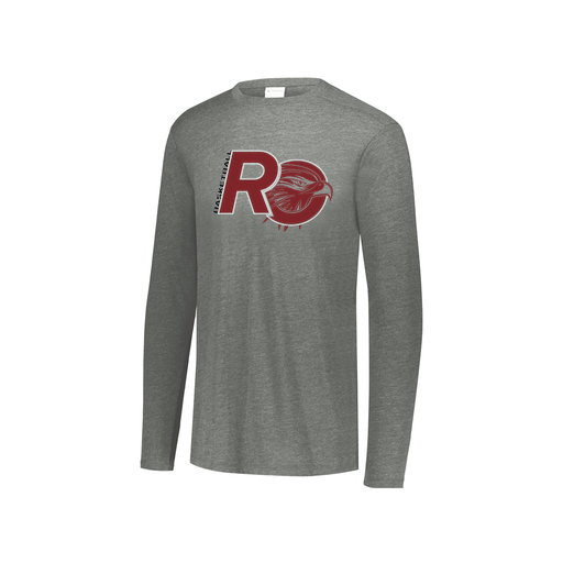 [FTLCUBGY-YS-LOGO1] Decker Youth Tri-Blend T-Shirt - Long Sleeve (Youth S, Gray, Logo 1)