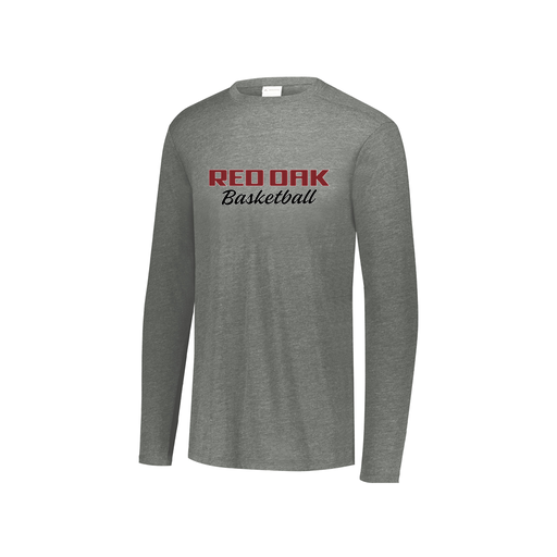 [FTLCUBGY-YS-LOGO2] Decker Youth Tri-Blend T-Shirt - Long Sleeve (Youth S, Gray, Logo 2)