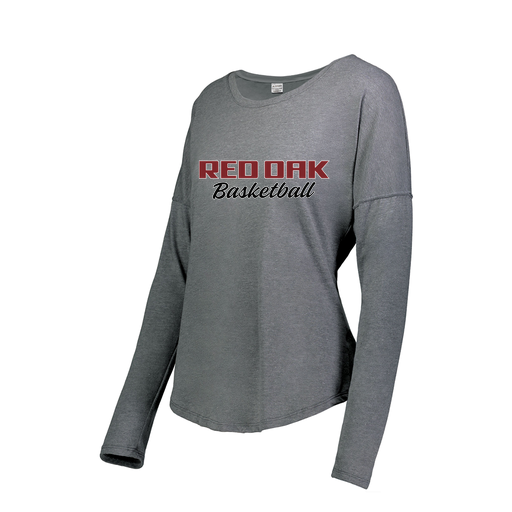 [FTLCUBGY-FAS-LOGO2] Decker Women's Tri-Blend T-Shirt - Long Sleeve (Female Adult S, Gray, Logo 2)