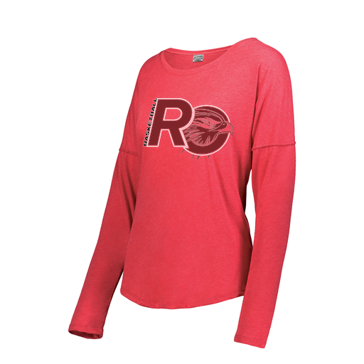 [3077.V96.S-LOGO1] Ladies LS Ultra-blend T-Shirt (Female Adult S, Red, Logo 1)